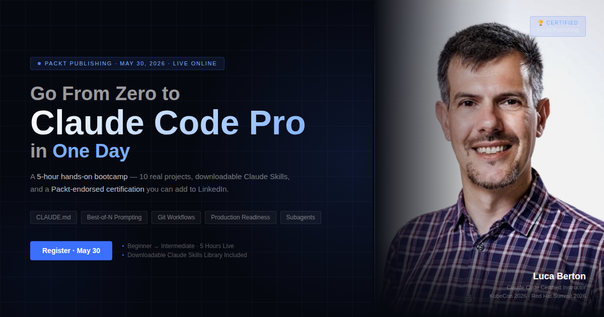 Claude Code Bootcamp — Build 10 Real Projects in One Day with Luca Berton